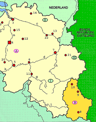 Topografiekaart Belgie Luxemburg