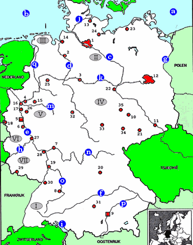 Topgrafiekaart Bondsrepubliek Duitsland