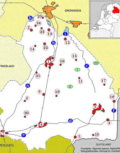 Topografiekaart Provincie Drenthe