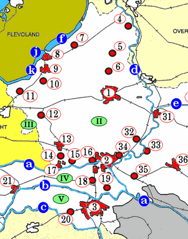 Topografiekaart Provincie Gelderland