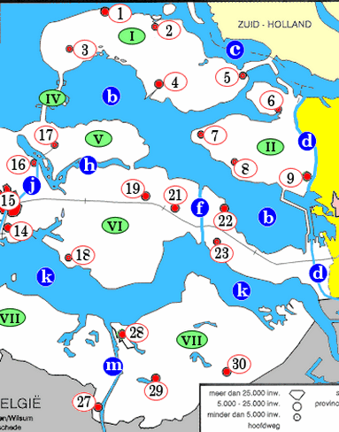 Topografiekaart Provincie Zeeland