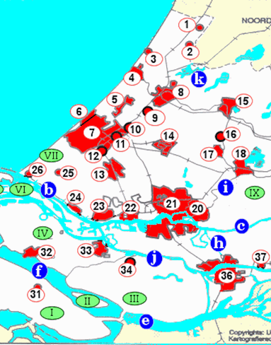 Topografiekaart Provincie Zuid-Holland