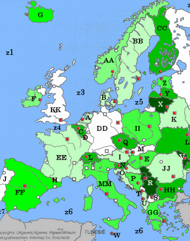 kaart van europa