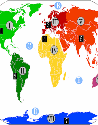 kaart van de wereld