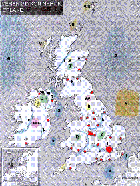 topografie blinde topo kaart verenigd koninkrijk (engeland, schotland) en ierland