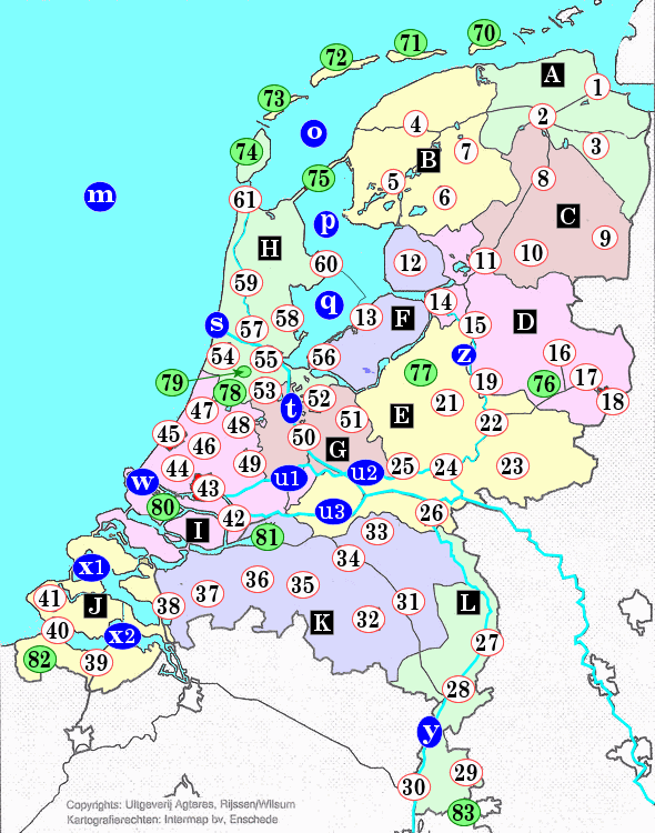 TopoSite (topo leren door oefenen): Topografie Nederland Cito 100 > toets ~ steden, rivieren en gebieden (Grote kaart)